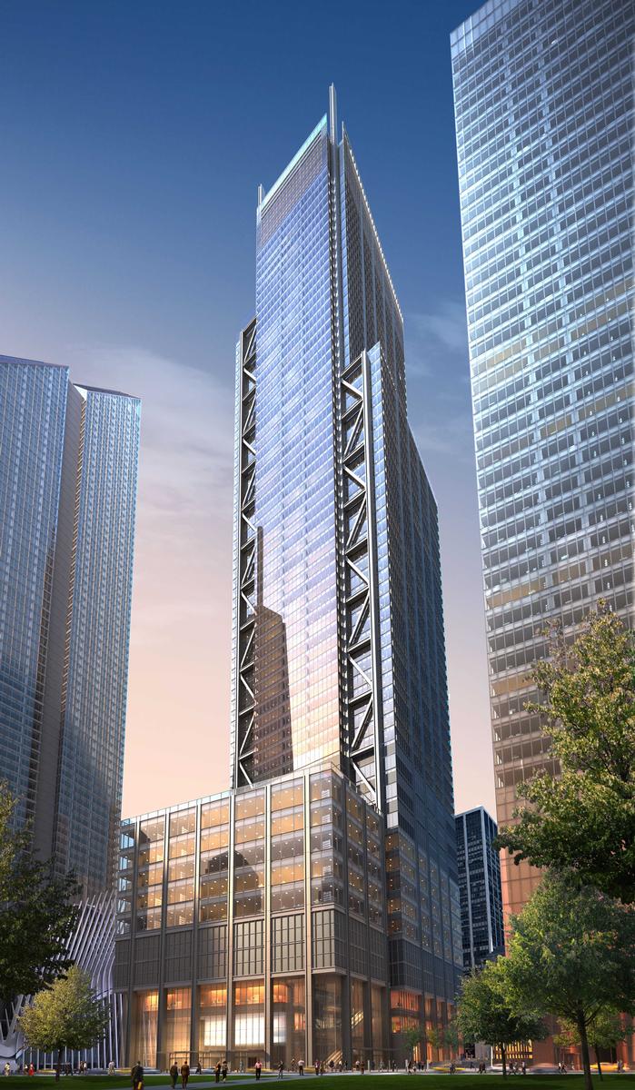 The World Trade Center Tower 3 will boast an overall height of 357 m upon its completion. 