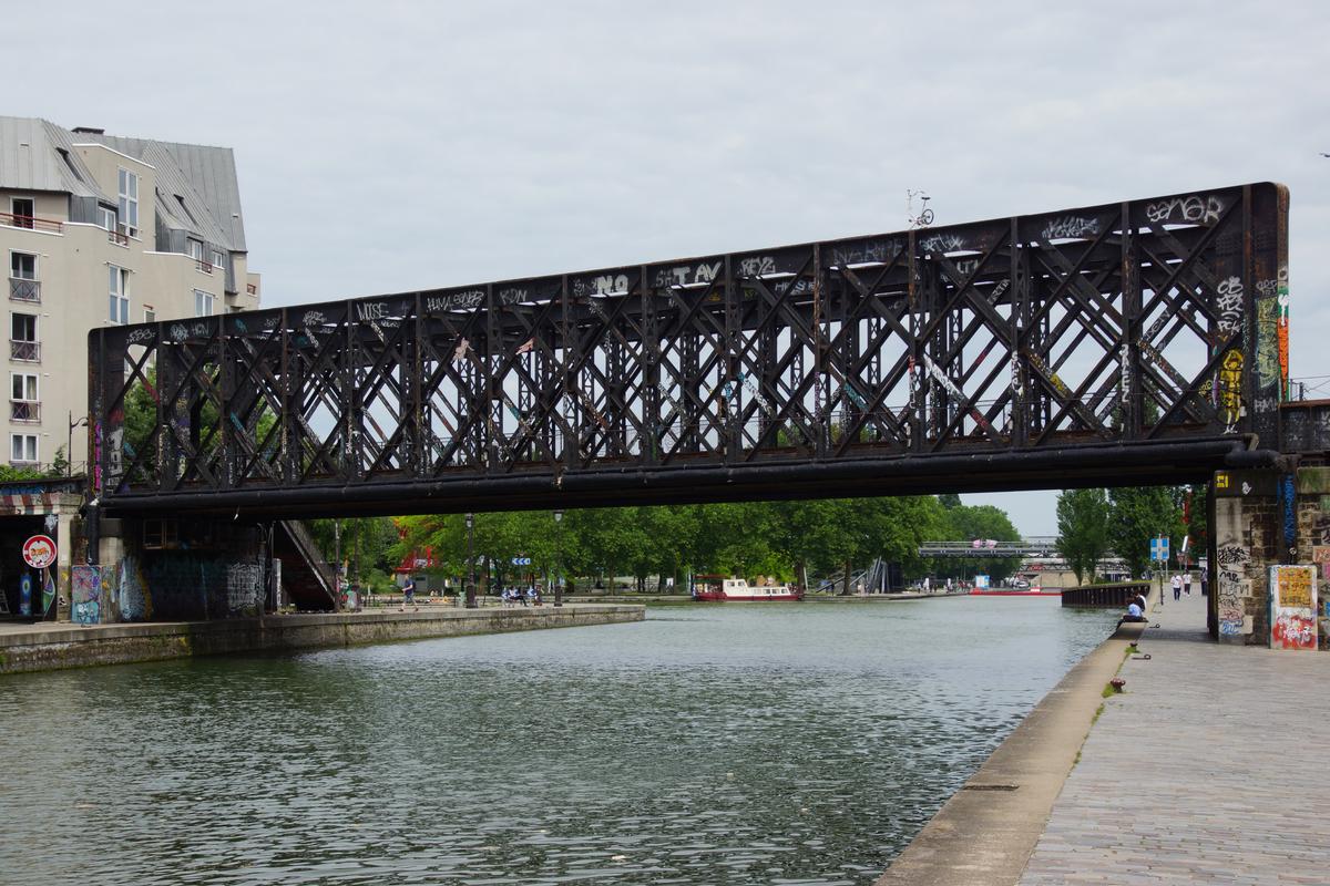 Brücke der Petite Ceinture über den Ourcq-Kanal 