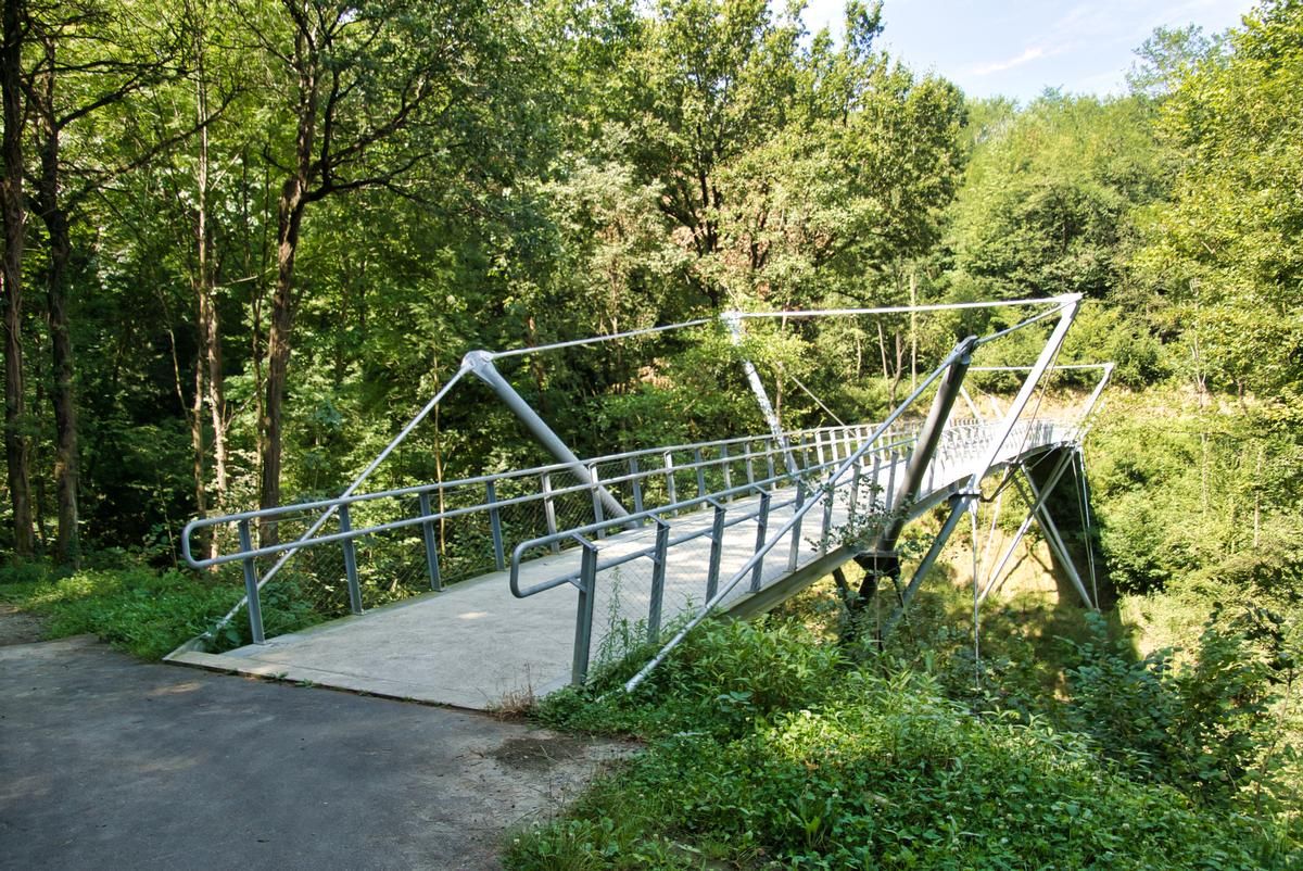Geh- und Radwegbrücke im Miramón-Wald 
