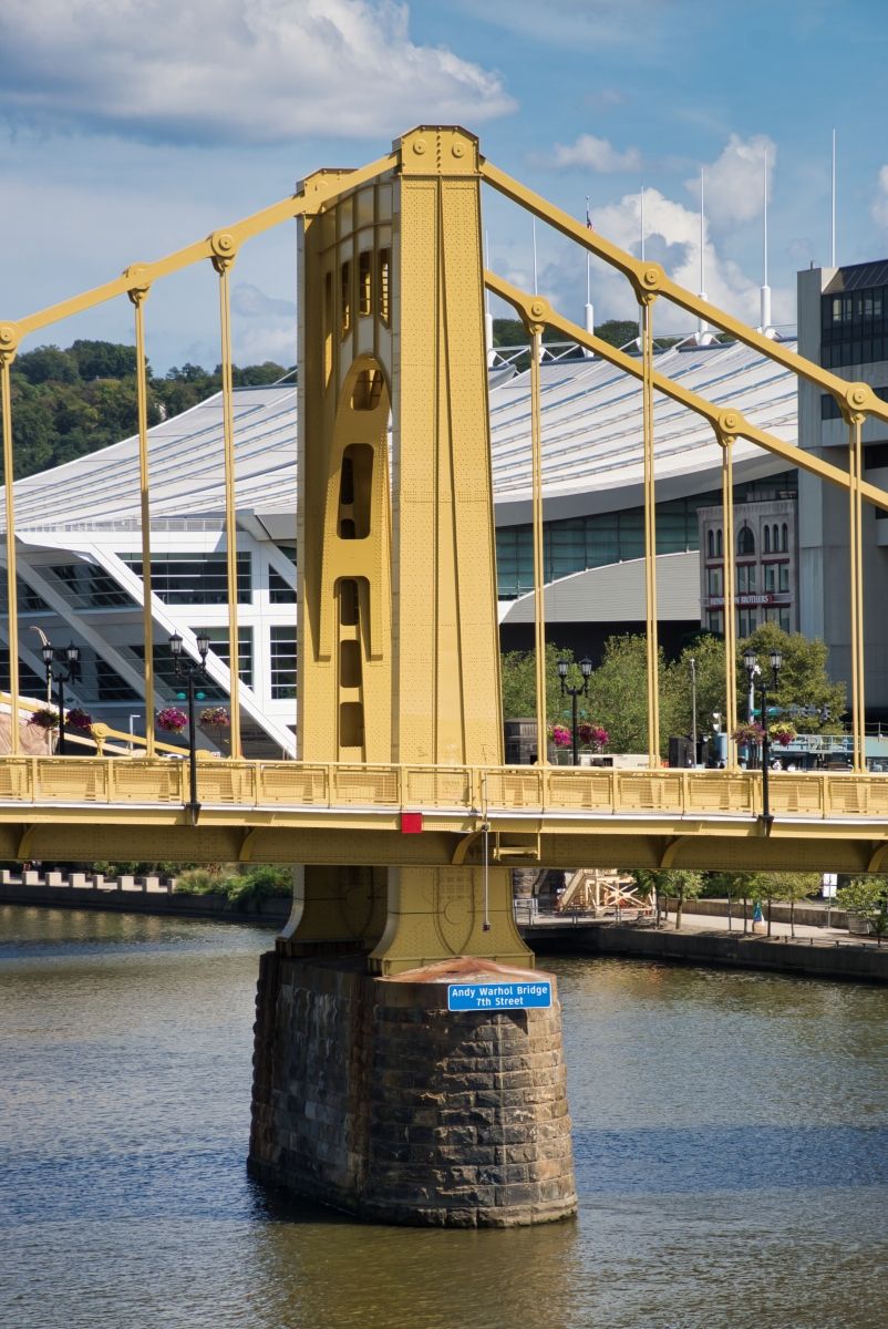Andy Warhol Bridge In Downtown Pittsburgh, Pennsylvania 