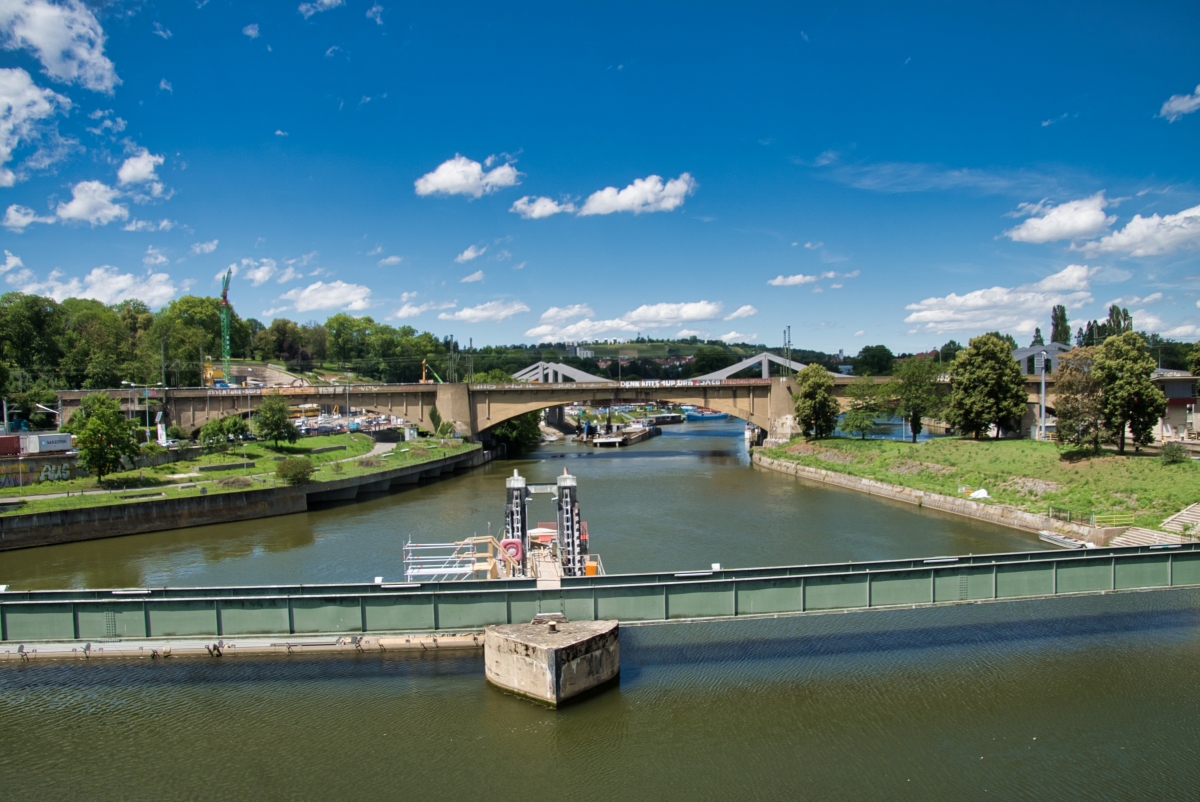 Eisenbahnbrücke Bad Cannstatt Bad Cannstatt 1949 Structurae