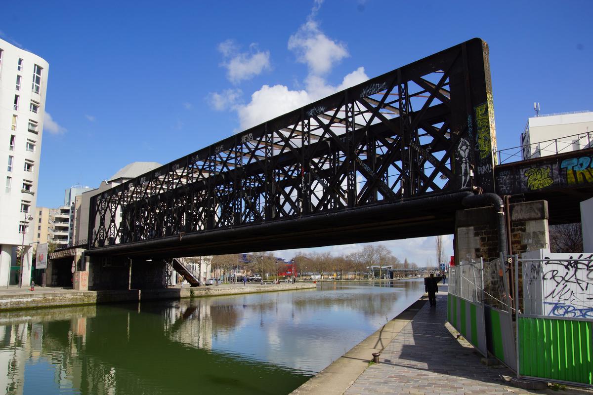 Brücke der Petite Ceinture über den Ourcq-Kanal 