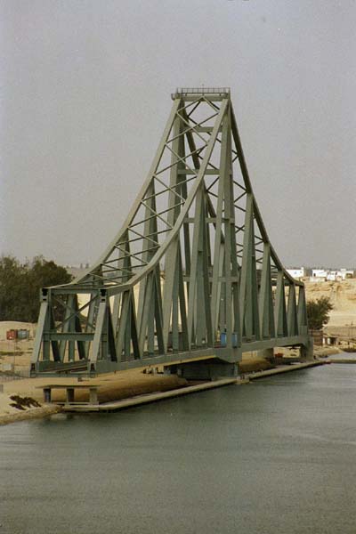 El-Ferdan-Drehbrücke, Suezkanal, Ägypten 