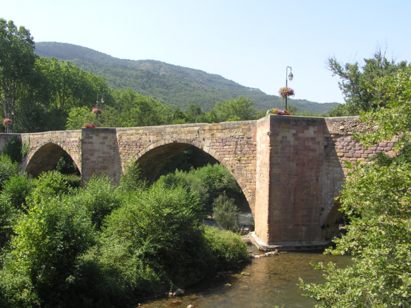 Pont d'Alet-les-BainsVue amontAudePont route 