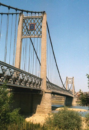 Hängebrücke über die Loire in Ancenis 