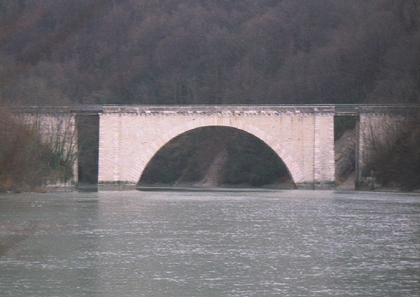 Carnot-Brücke in Collonges (Ain), Frankreich 