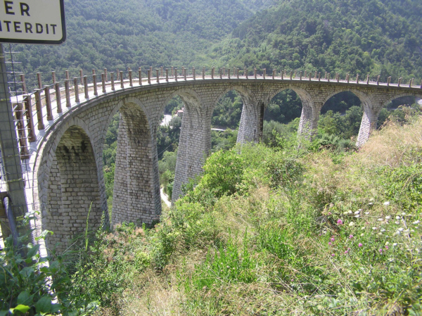 Viaduc de Caramel, Pont rail (hors service), Castillon, Alpes-Maritimes 