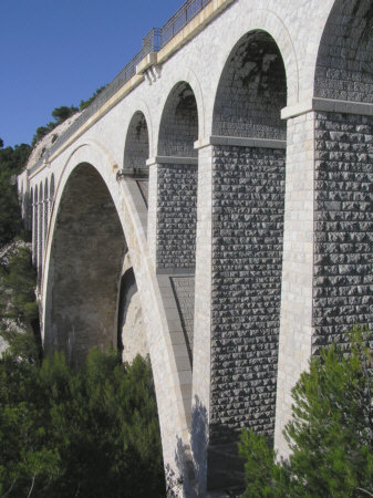 Viaduc de la Calanque des Eaux salées (pont-rail), Carry le Rouet, Bouches du Rhône 