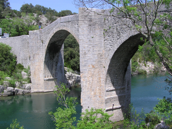 Pont de Saint-Etienne d'Issensac (pont-route), Brissac, Hérault 
