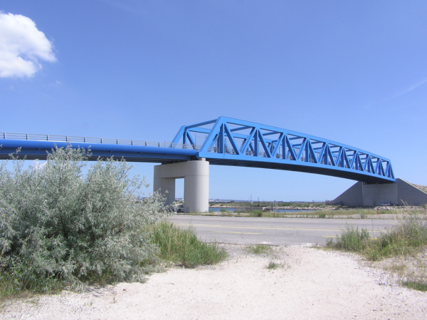 Pont privé du Cavaou (pont-route), Fos sur Mer, Bouches du Rhône 