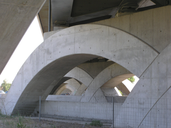 TGV Viaduct over the A7 at Donzère 