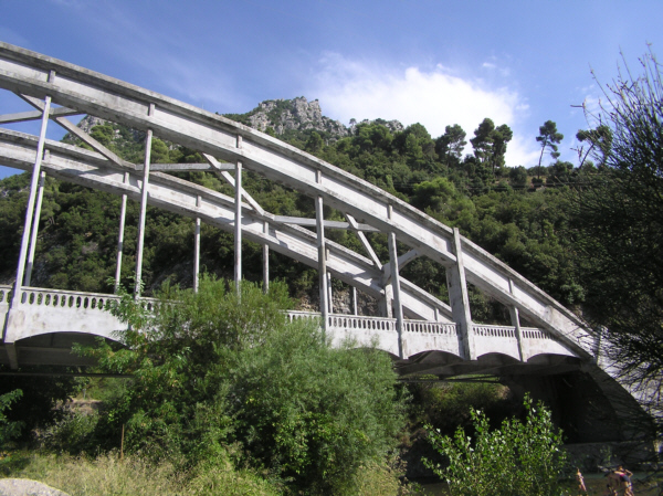 Pont Durandy (pont-route), Plan du Var, Alpes Maritimes 