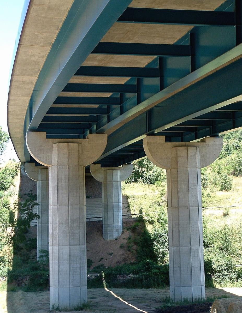 A75 - Viaduc de Massiac sur l'Alagnon - Piles 