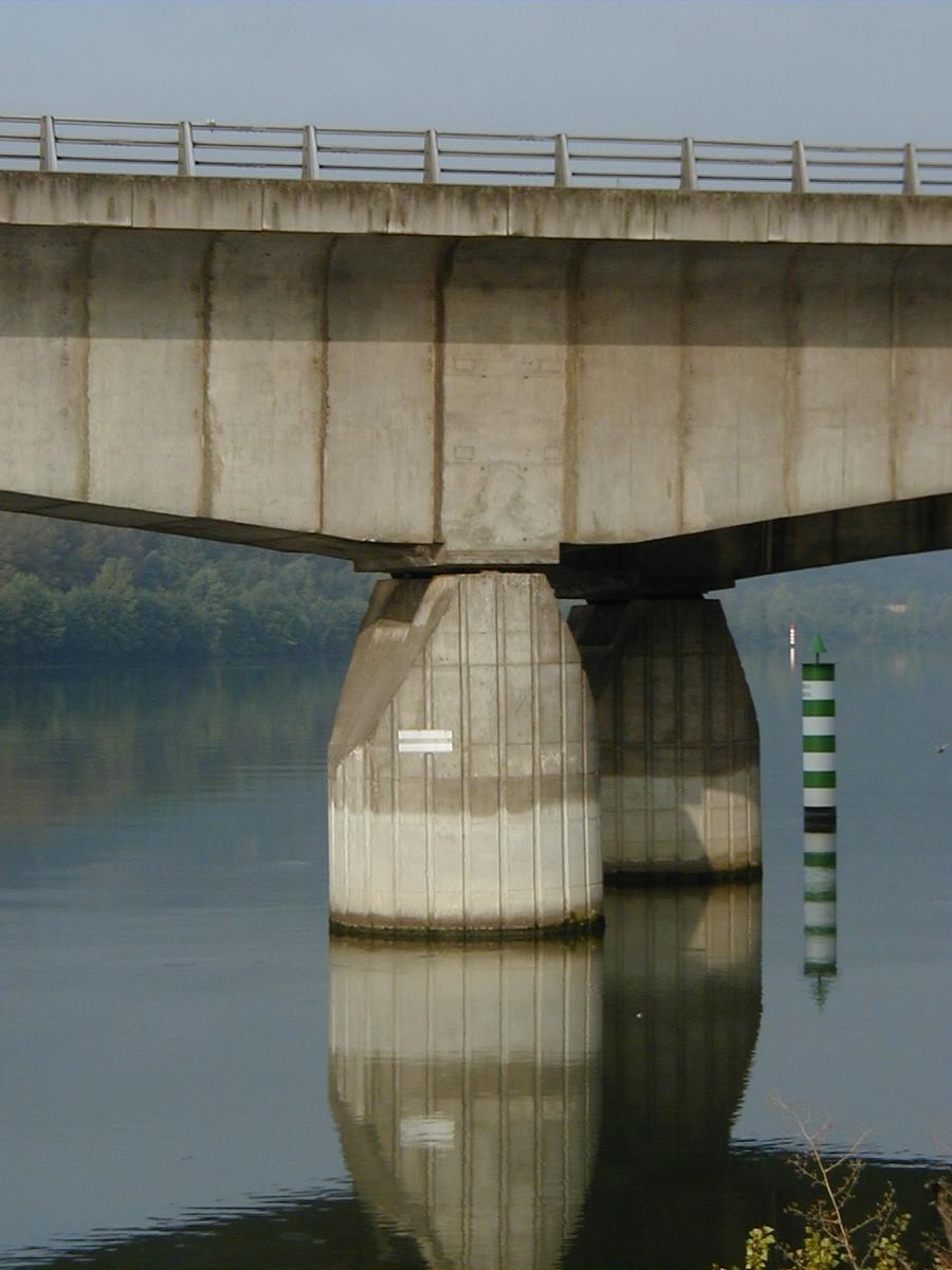 Autoroute A7 – Umgehung von Vienne – Brücke stromaufwärts – Pfeiler 