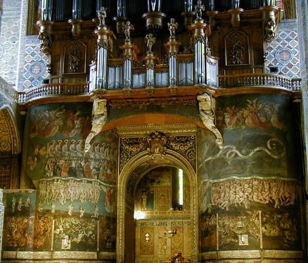 Cathédrale Sainte-Cécile d'Albi.Fresque du Jugement Dernier et orgue 