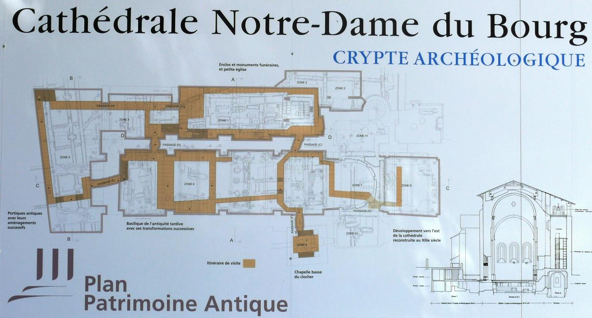 Digne-les-Bains - Cathédrale Notre-Dame-du-Bourg - Crypte archéologique - Plan 