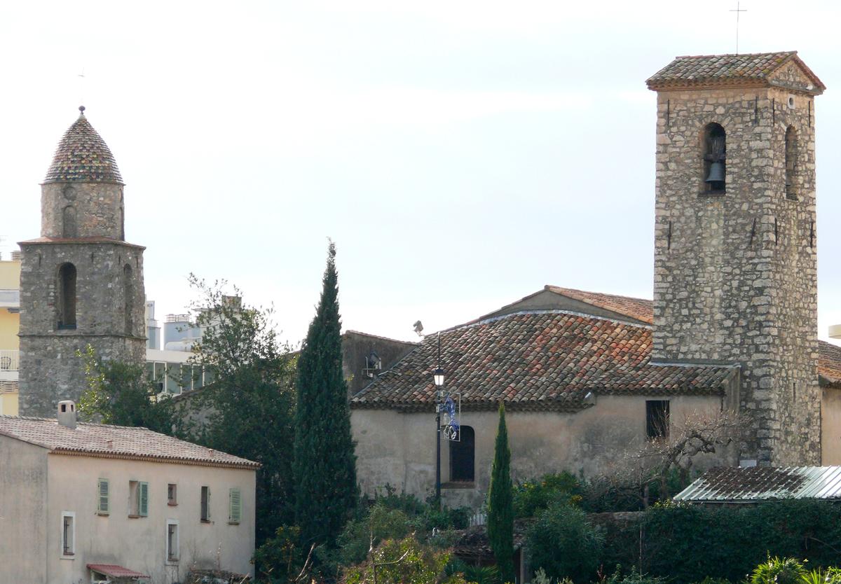 Le Cannet - Eglise Sainte-Catherine et chapelle Saint-Bernardin avec les deux clochers 
