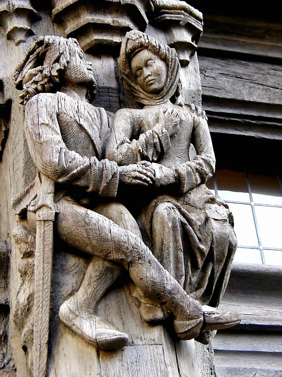 Maison d'Adam (15ème siècle), Angers
Personnages sculptés 