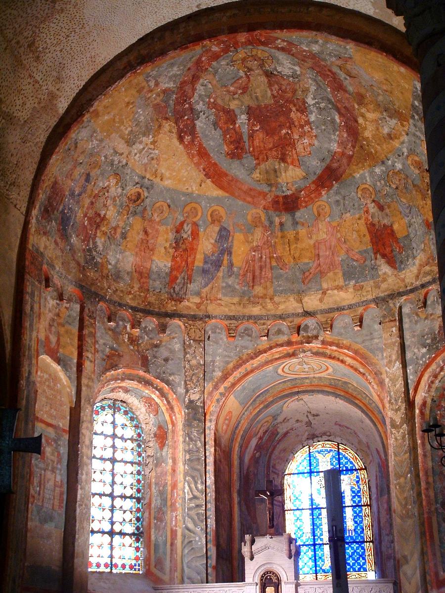 Anzy-le-Duc - Prieuré - Eglise prieurale de la Trinité, de la Sainte-Croix et de Sainte-Marie - Fresque de l'abside 