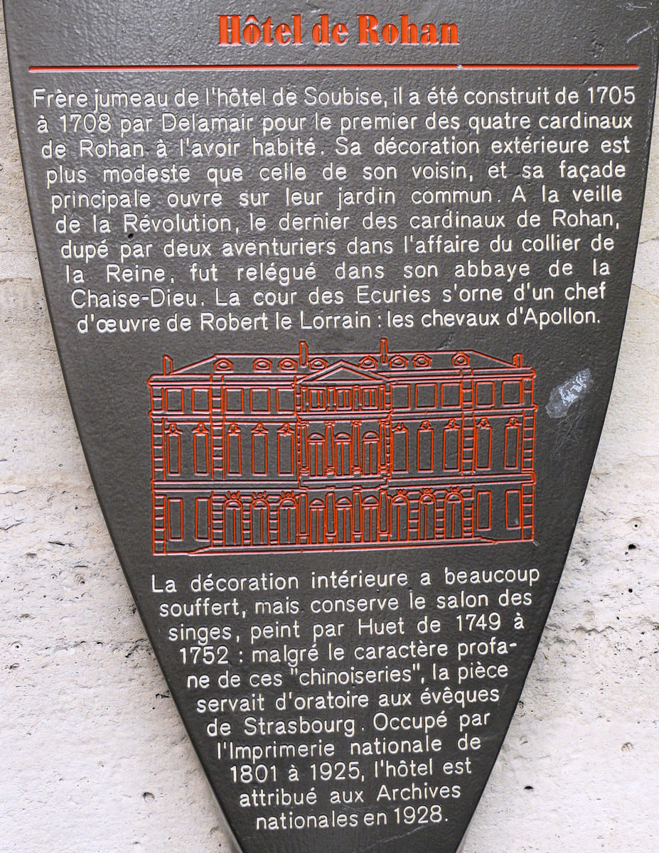 Archives Nationales - Hôtel de Rohan - Panneau d'information 
