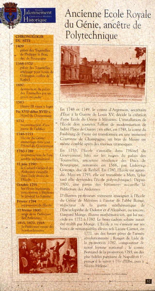 Charleville-Mézières - Préfecture des Ardennes - Panneau d'information 