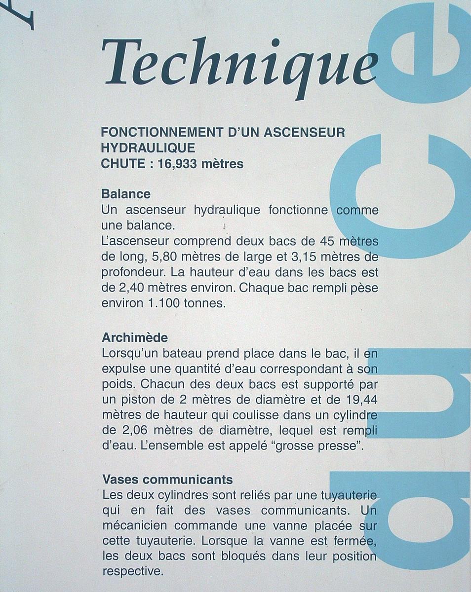 Ascenseur à bateaux n°4 de Thieu - Panneau explicatif - Texte 1 