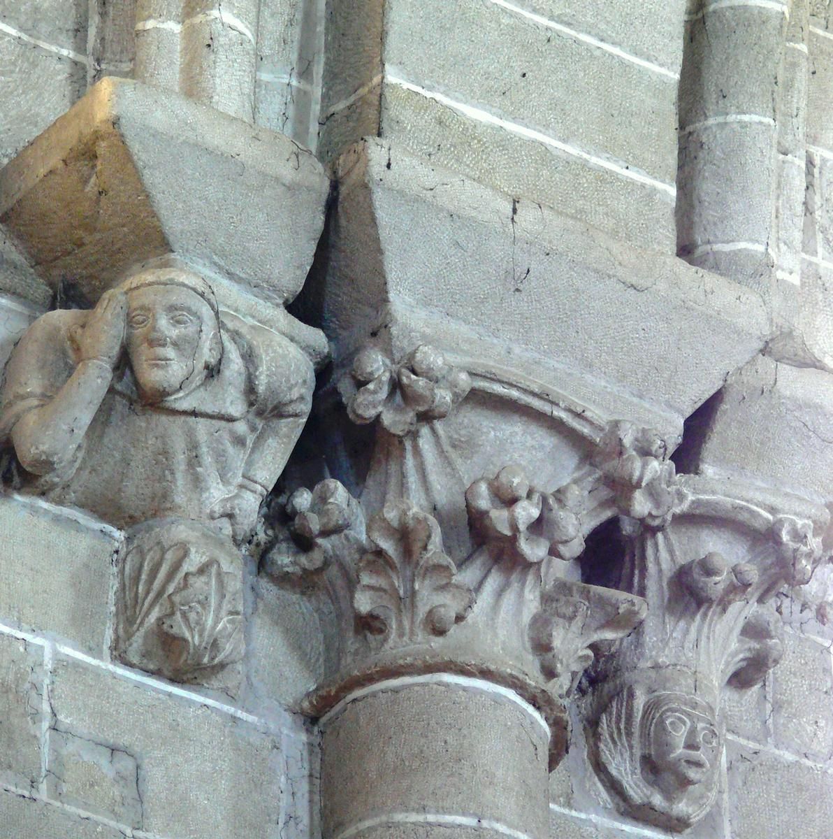 Abbaye Saint-Hilaire - Eglise - Détail des appuis des ogives 