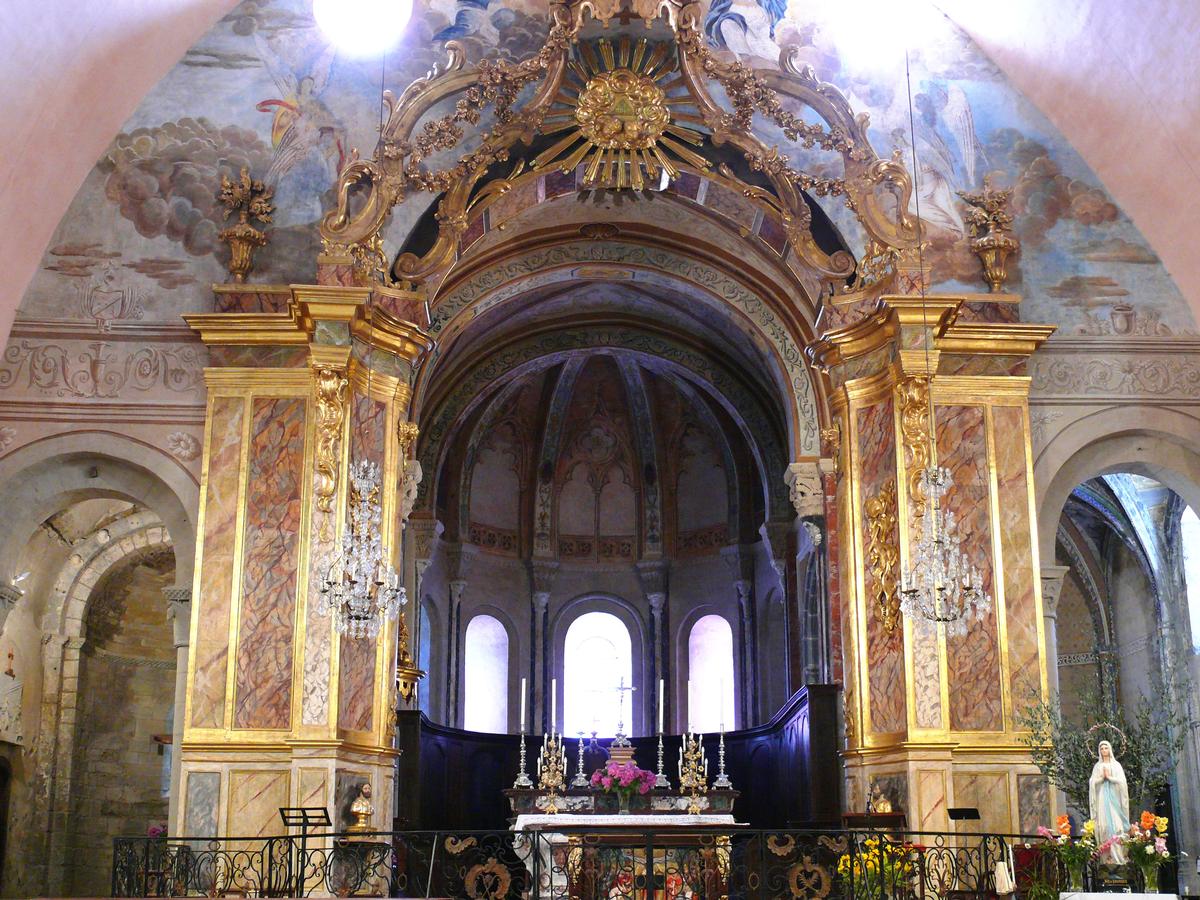 Abbaye de Saint-Papoul (abbaye Saint-Pierre puis Saint-Papoul, cathédrale) - Eglise - Maître-autel baroque 