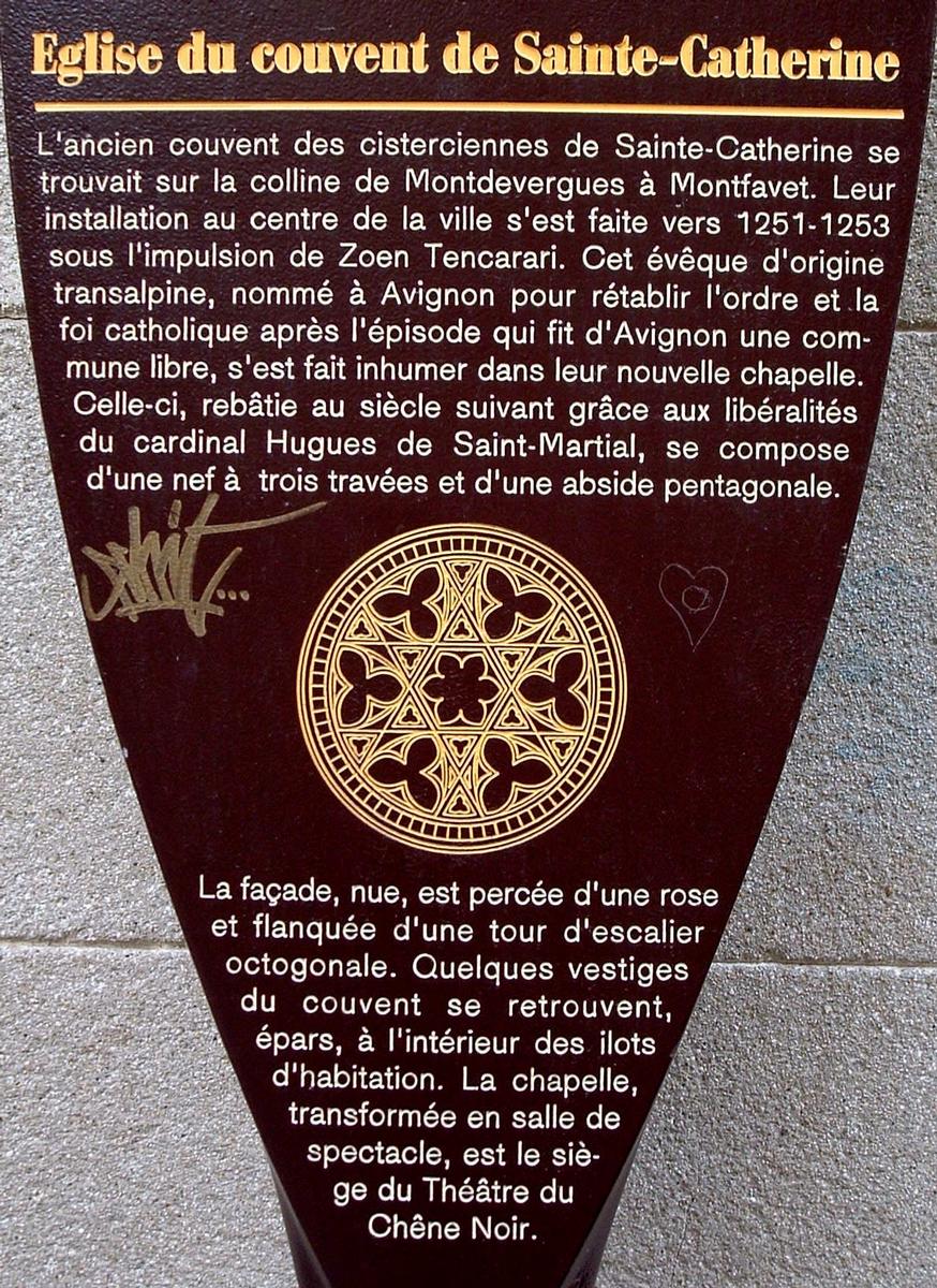 Avignon - Couvent Sainte-Catherine - Panneau d'information 
