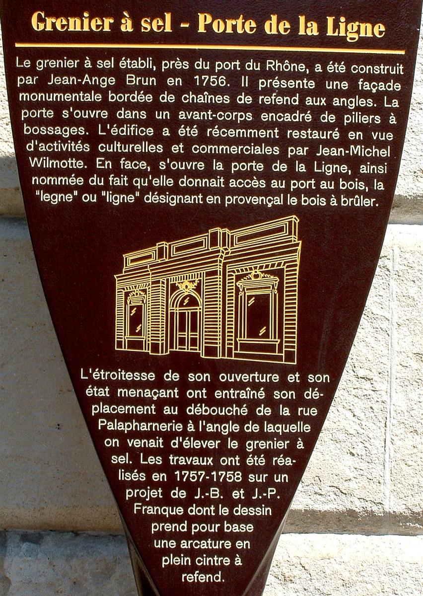 Avignon - Grenier à sel, rue du rempart Saint-Lazare - Panneau d'information 