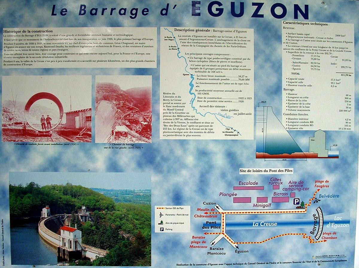 Barrage d'Eguzon - Panneau d'information - Ensemble 
