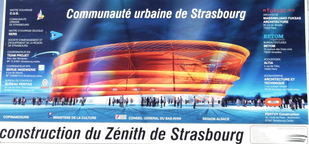 Zénith de Strasbourg - Panneau d'information 