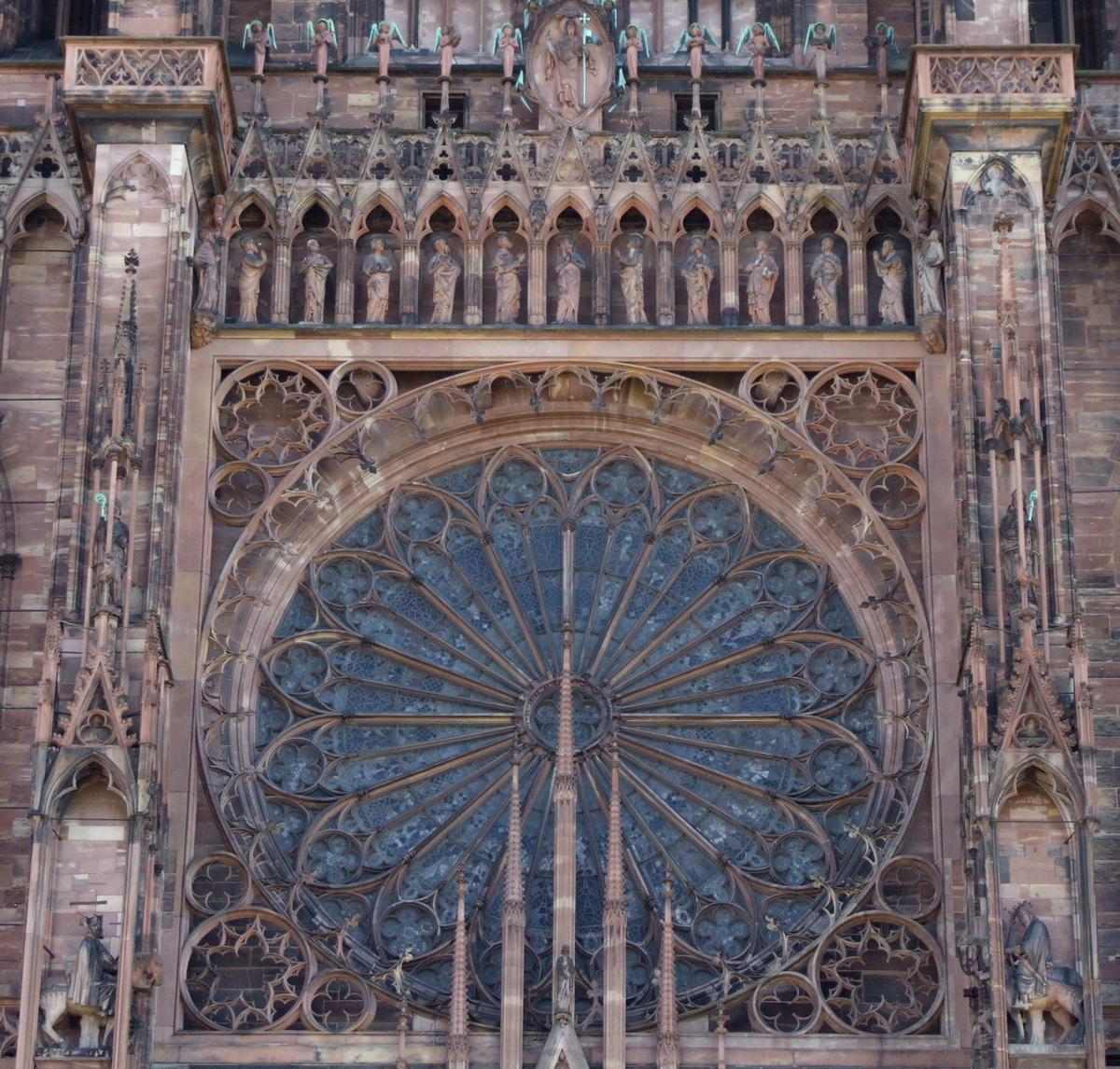 Strasbourg - Cathédrale Notre-Dame - Façade occidentale - Rose 