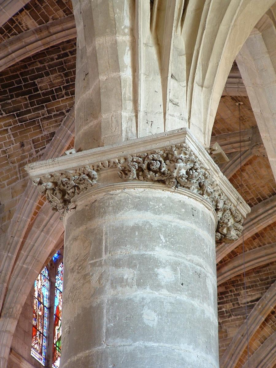 Bazas - Cathédrale - Chapiteau d'une pile de la nef 