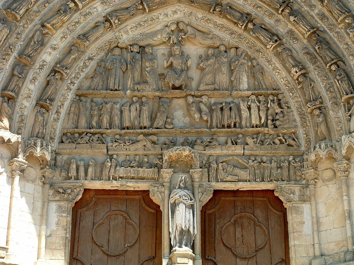Bazas - Cathédrale - Portail central du jugement dernier 