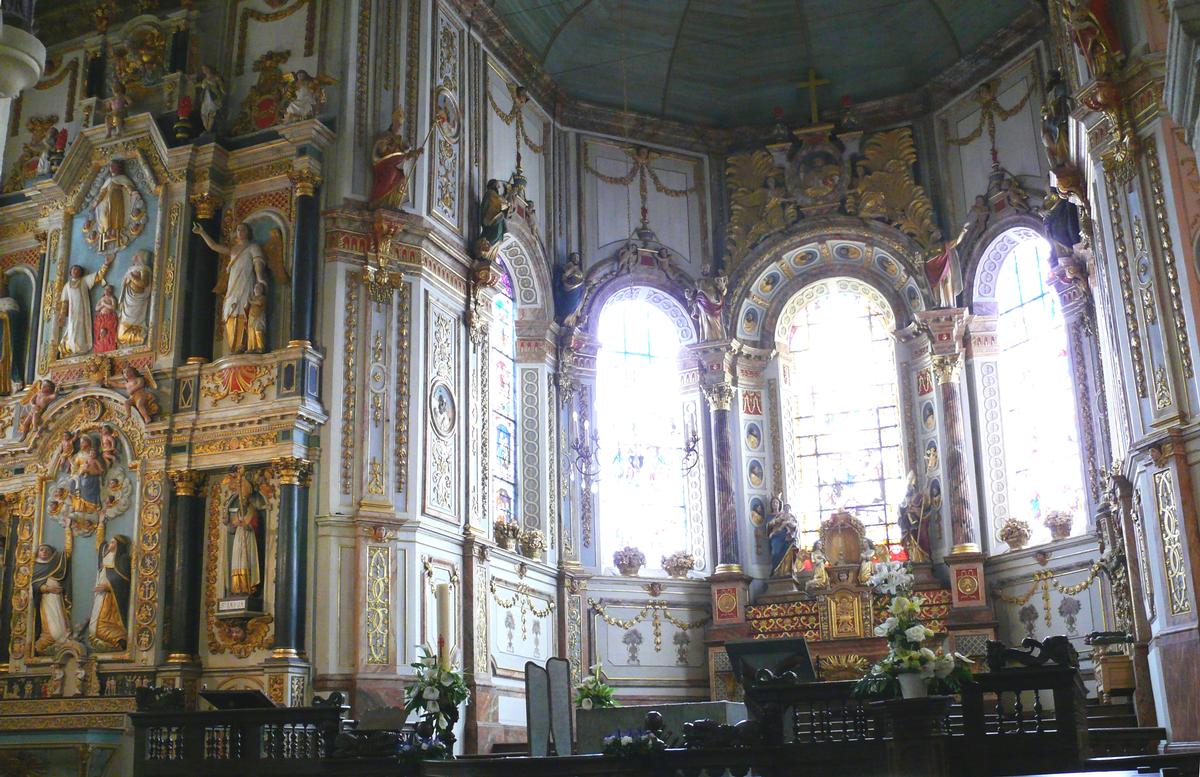Saint-Thégonnec - Eglise Notre-Dame et enclos paroissial - Eglise - Nef - Maître autel, rétable 