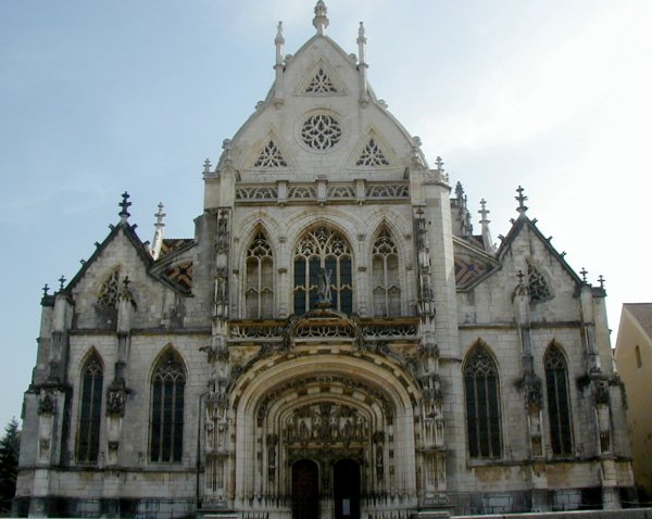 Eglise du Monastère royal de Brou.Façade occidentale - Ensemble 
