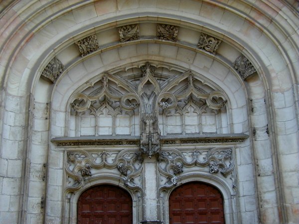 Eglise du Monastère royal de Brou.Détail portail nord 