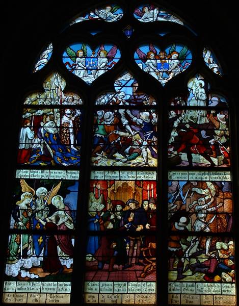 Eglise Saint-Rémi de Ceffonds.Vitrail de sainte Jeanne d'Arc - 1910 