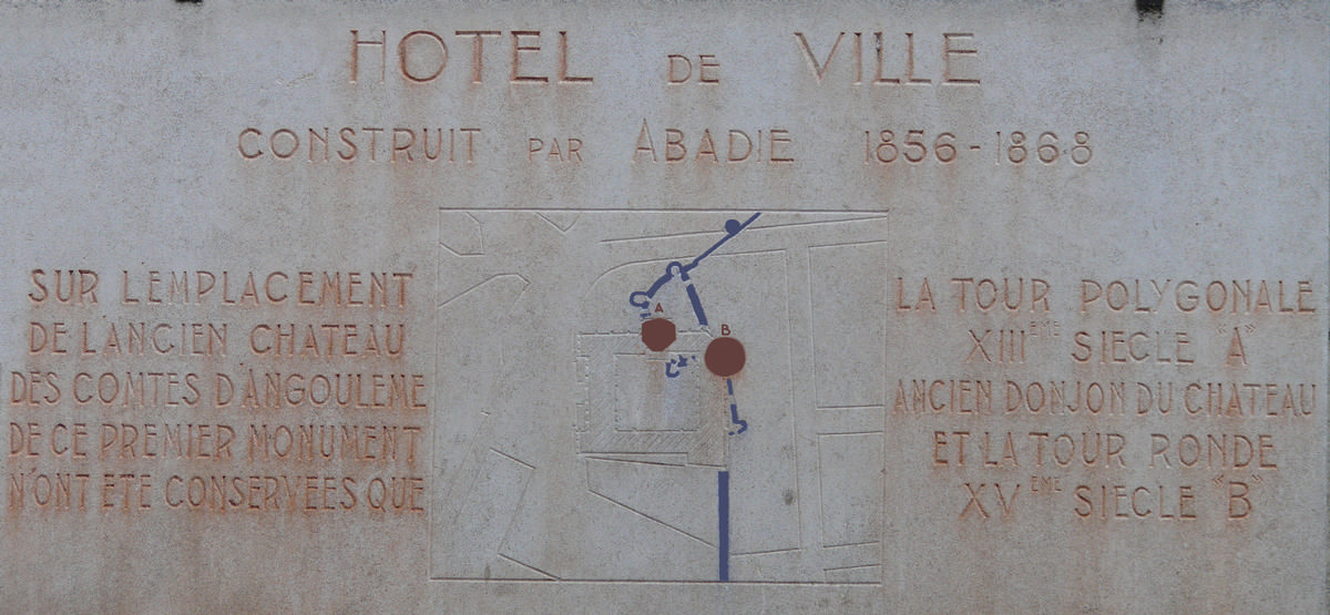 Hôtel de ville (Angoulême) - Panneau d'information 