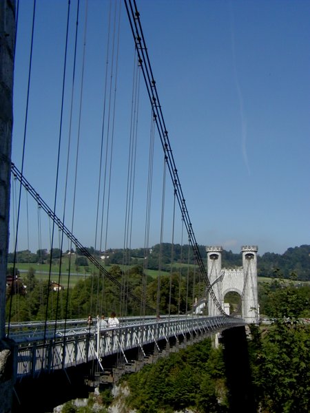 Pont Charles-AlbertTablier, suspentes et câbles 