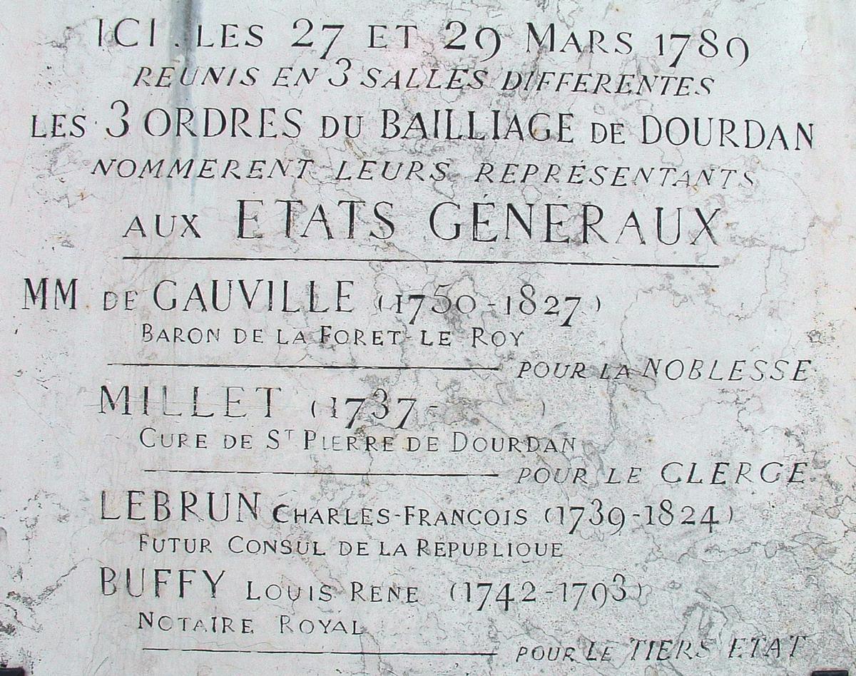 Dourdan - Château - Plaque commémorative 