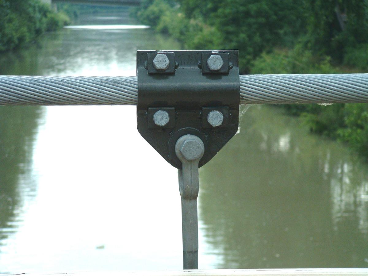 Coupvray FootbridgeConnection detail suspender to main cable 