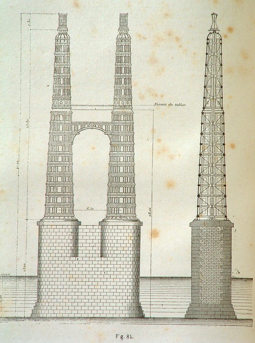 Pont de Cubzac (1838)Pylônes 