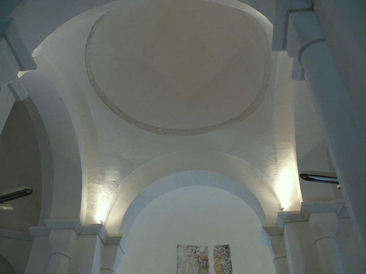 Montagrier - Eglise Sainte-Madeleine - Coupole de la croisée du transept et abside 