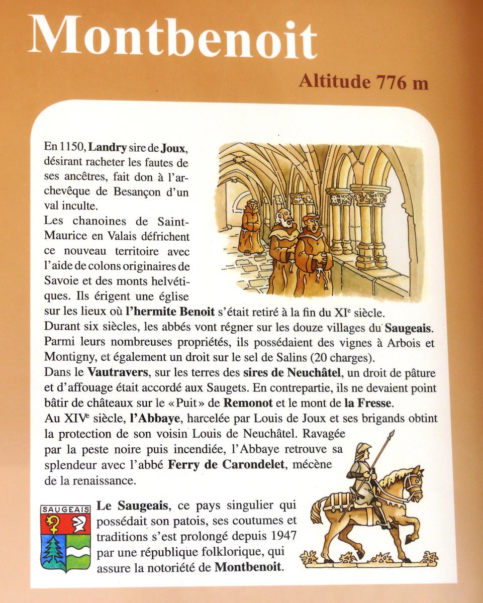 Montbenoît - Abbaye de Montbenoît - Panneau d'information 