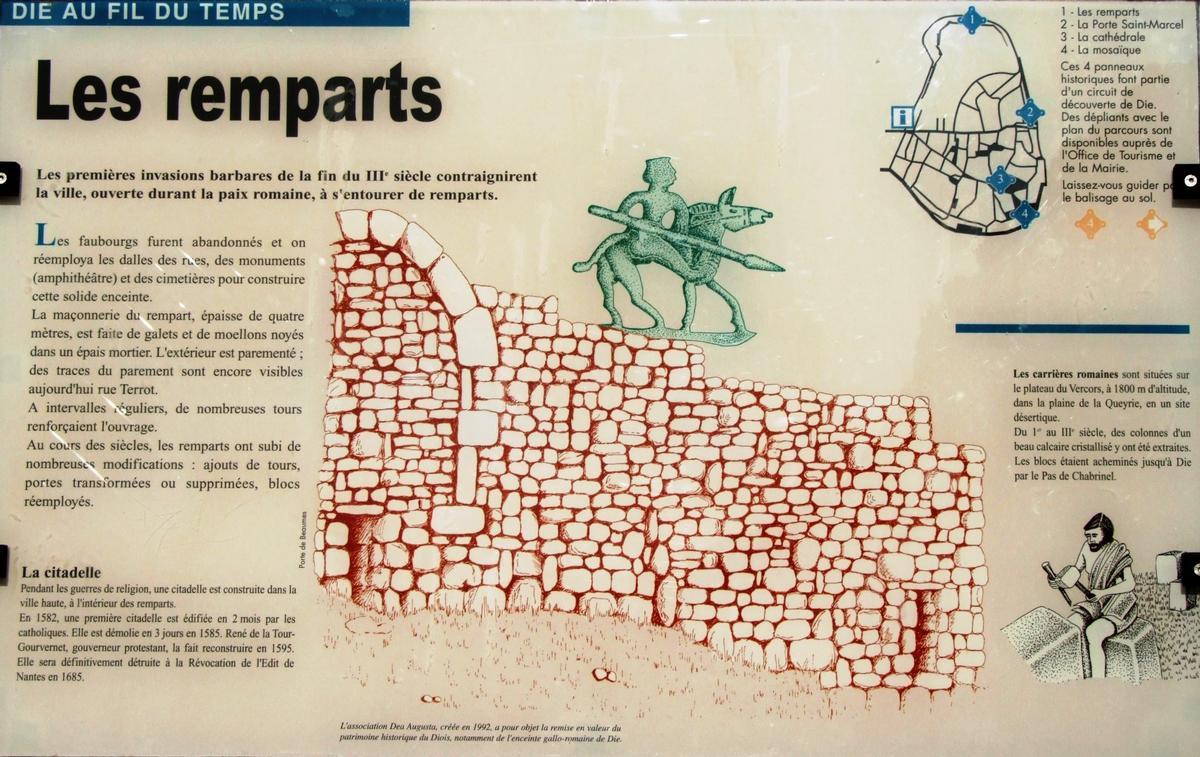 Die - Remparts - Panneau d'information 