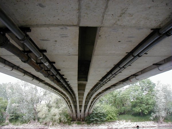 Pont d'Esbly.Sous-face du tablier 