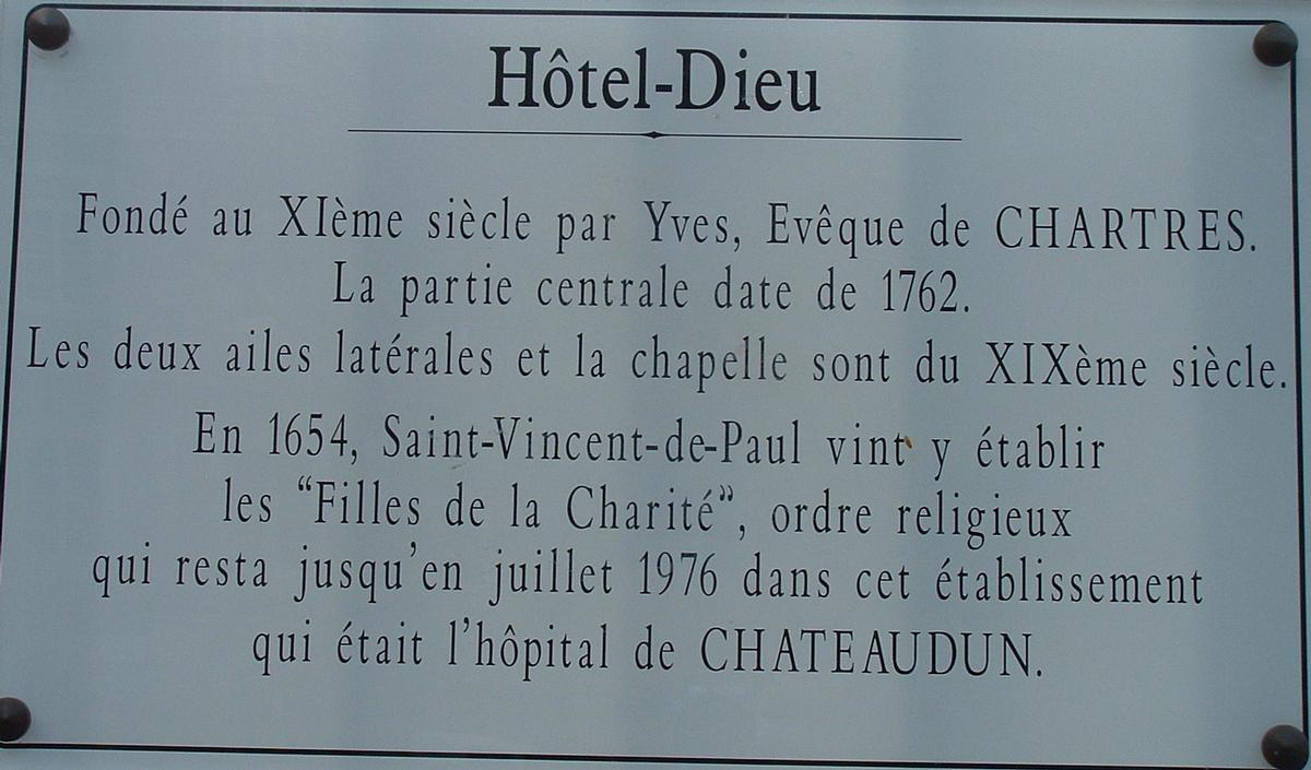 Châteaudun - Hôtel-Dieu - Panneau d'information 