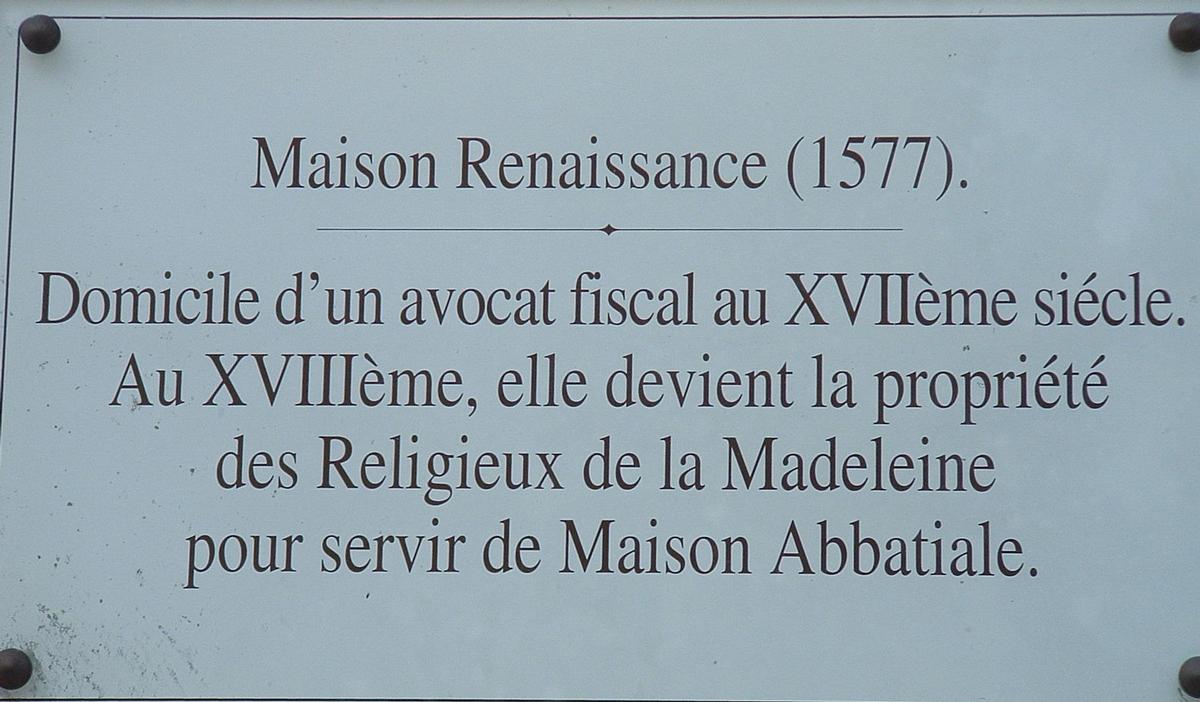 Châteaudun - Maison Renaissance - Panneau d'information 
